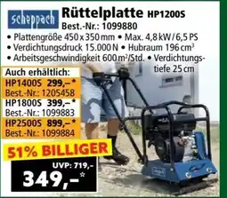 Norma Scheppach Rüttelplatte HP1200S Angebot