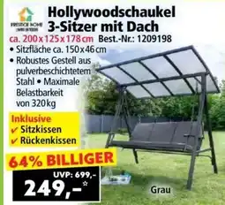 Norma Hollywoodschaukel 3-Sitzer mit Dach Angebot