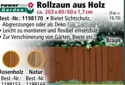 Norma Rollzaun aus Holz Garden Angebot