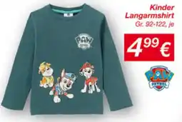 KiK Kinder Langarmshirt Angebot
