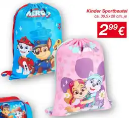 KiK Kinder Sportbeutel Angebot