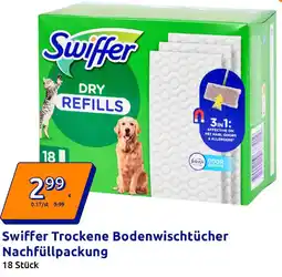 Action Swiffer Trockene Bodenwischtücher Nachfüllpackung Angebot