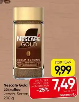 Spar Nescafé Gold Löskaffee Angebot