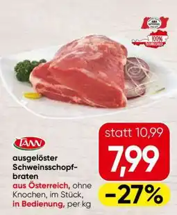 Spar ausgelöster Schweinsschopfbraten Angebot