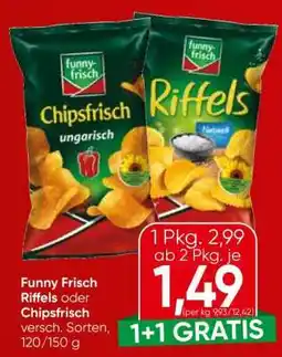 Spar Funny Frisch Riffels oder Chipsfrisch Angebot