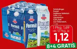 Spar Schärdinger Formil haltbare Vollmilch 3,5% oder Leichtmilch 0,5% Fett Angebot
