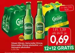 Spar Gösser Märzen, Naturradler Zitrone, Naturradler Zitrone alkoholfrei oder Naturgold alkoholfrei Angebot