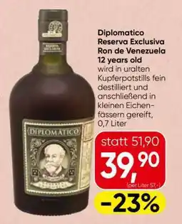 Spar Diplomatico Reserva Exclusiva Ron de Venezuela 12 years old Angebot