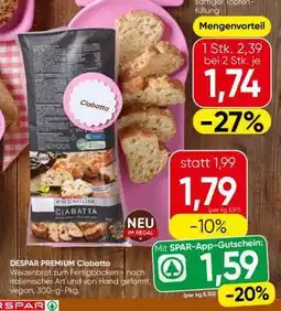 Spar DESPAR PREMIUM Ciabatta Angebot