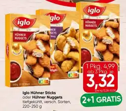 Spar Iglo Hühner Sticks oder Hühner Nuggets Angebot