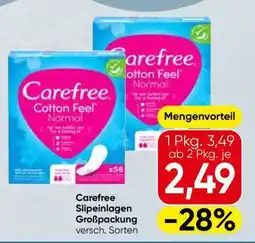 Spar Carefree Slipeinlagen Großpackung Angebot