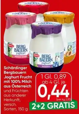 Eurospar Schärdinger Bergbauern Joghurt Frucht Angebot