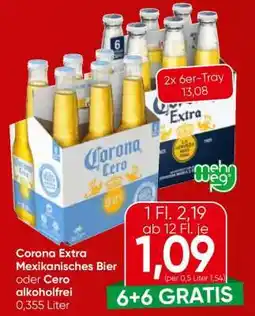 Eurospar Corona Extra Mexikanisches Bier oder Cero alkoholfrei Angebot