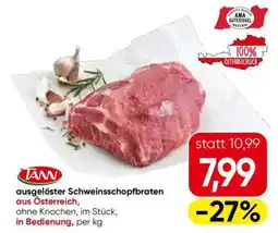 Eurospar ausgelöster Schweinsschopfbraten Angebot