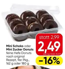 Eurospar Mini Schoko oder Mini Zucker Donuts Angebot