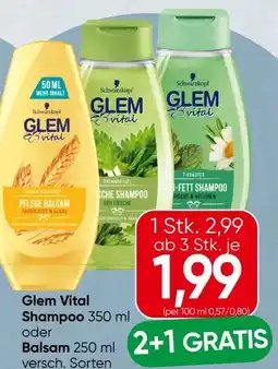 Spar Schwarzkopf Glem Vital Shampoo Angebot