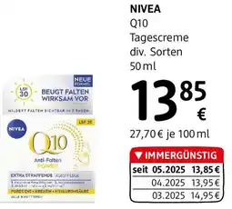 dm NIVEA Q10 Tagescreme div. Sorten Angebot