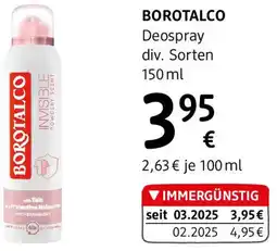 dm BOROTALCO Deospray div. Sorten Angebot