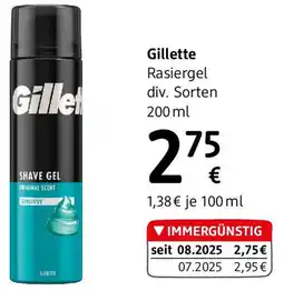 dm Gillette Rasiergel div. Sorten Angebot