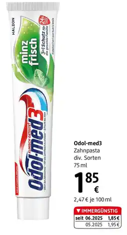 dm Odol-med3 Zahnpasta div. Sorten Angebot