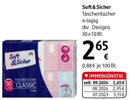 dm Soft & Sicher Taschentücher Angebot
