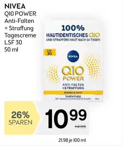 Bipa NIVEA Q10 POWER Anti-Falten + Straffung Tagescreme LSF 30 Angebot