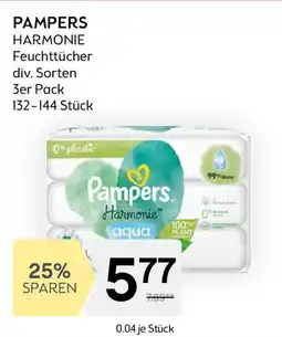 Bipa PAMPERS HARMONIE Feuchttücher div. Sorten Angebot