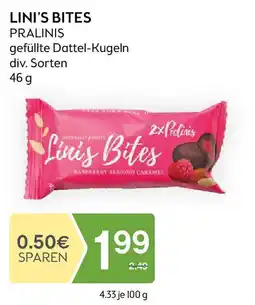 Bipa Lini's bites pralinis gefüllte dattel kugeln Angebot