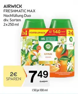 Bipa Airwick freshmatic max Nachfüllung Duo div. Sorten Angebot
