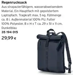 Tchibo Eduscho Regenrucksack Angebot