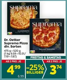 Billa Dr. Oetker Suprema Pizza div. Sorten Angebot