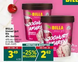 Billa BILLA immer gut Eis div. Sorten Angebot