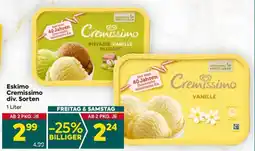 Billa Eskimo Cremissimo div. Sorten Angebot