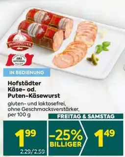 Billa Hofstädter Käse- od. Puten-Käsewurst Angebot