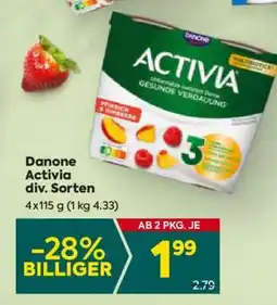Billa Danone Activia div. Sorten Angebot