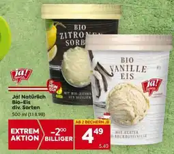 Billa Ja! Natürlich Bio-Eis div. Sorten Angebot