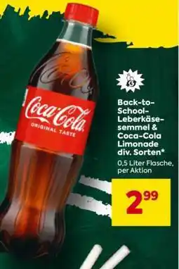 Billa Coca-Cola Limonade div. Sorten Angebot