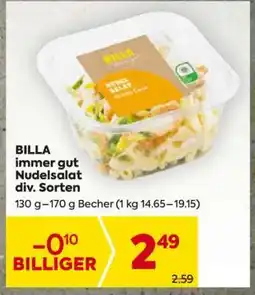 Billa BILLA immer gut Nudelsalat div. Sorten Angebot