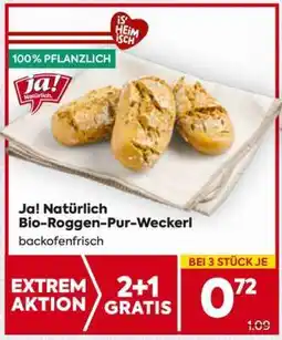 Billa Ja! Natürlich Bio-Roggen-Pur-Weckerl Angebot