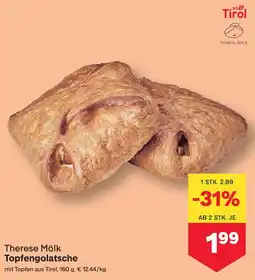 MPreis Therese Mölk Topfengolatsche Angebot