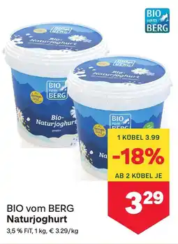 MPreis BIO vom BERG Naturjoghurt Angebot