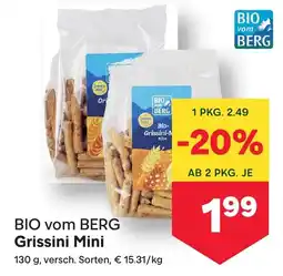 MPreis BIO vom BERG Grissini Mini Angebot