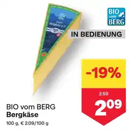 MPreis BIO vom BERG Bergkäse Angebot