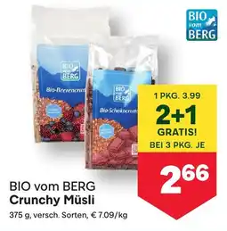 MPreis BIO vom BERG Crunchy Müsli Angebot