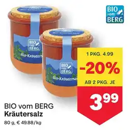 MPreis BIO vom BERG Kräutersalz Angebot