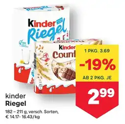 MPreis kinder Riegel Angebot