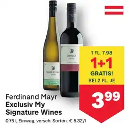 MPreis Ferdinand Mayr Exclusiv My Signature Wines Angebot