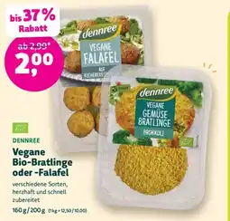 Denn's Biomarkt Dennree Vegane Bio-Bratlinge oder -Falafel Angebot