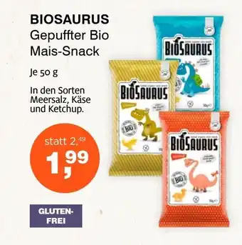 Prokopp BIOSAURUS Gepuffter Bio Mais-Snack Angebot
