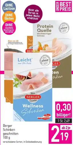 Sutterlüty Berger schinken geschnitten Angebot
